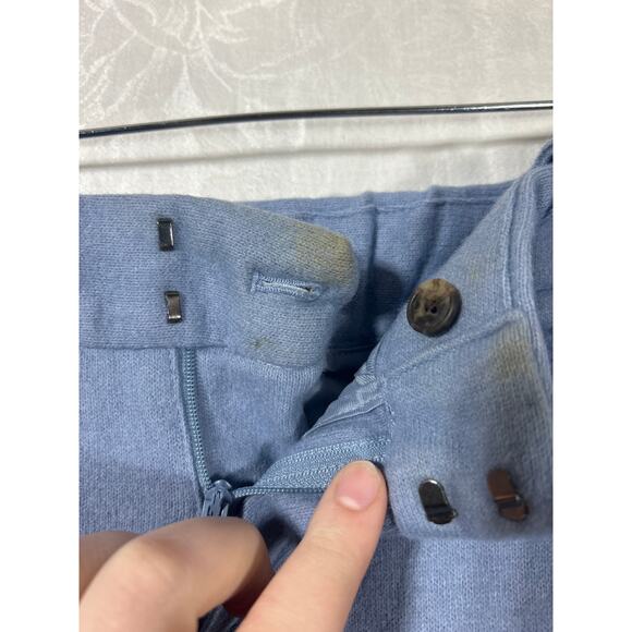 Banana Republic Pants 16 Blue Wool Blend Elastic Waist Lined Trousers - Picture 2 of 16